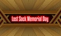 May month special day. Lost Sock Memorial Day , Neon Text Effect on Bricks Background Royalty Free Stock Photo