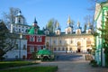 May morning on the Holy Dormition Pskovo-Pechorsky monastery