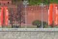 May 7, 2021, Moscow, Russia. The cannons saluted on the embankment near Kremlin . Victory in the Great Patriotic War.