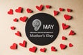 9 May Mothers Day message with small hearts