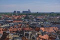 22 May 2019 Munich, Germany - panoramic view of Munich from Peterskirche tower St. Peter`s Church