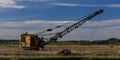 MAY 20, 2019N DAKOTA, USA -  Deserted crane at Missouri-Yellowstone Confluence, Williams County, N Dakota Royalty Free Stock Photo