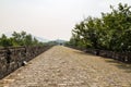 May 2017 - Nanjing, Jiangsu, China - a section of the old Ming Dynasty city walls near Jiming temple.