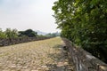 May 2017 - Nanjing, Jiangsu, China - a section of the old Ming Dynasty city walls near Jiming temple.