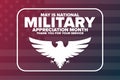 May is National Military Appreciation Month. Holiday concept. Template for background, banner, card, poster with text