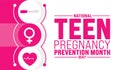 May is National Teen Pregnancy Prevention Month background template. Holiday concept. use to background, banner, Royalty Free Stock Photo