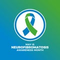 May is Neurofibromatosis Awareness Month poster vector illustration