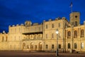 May night at the entrance to the Grand Gatchina Palace. Gatchina, Russia Royalty Free Stock Photo