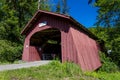 MAY 29, 2019, OREGON - Drift Creek Covered Bridge, Oregon, Built 1914 - Lincoln County near Bear Creek Road