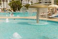 People bathe in the pools of the Adams Beach Hotel. Ayia Napa. Cyprus