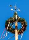 May Pole in Bavaria Germany Royalty Free Stock Photo
