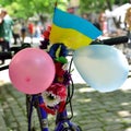 May 16, 2015: Poltava. Ukraine. Cycling Women`s Bike Parade