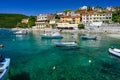 May 16 2019 Rabac Croatia boats near town center Royalty Free Stock Photo