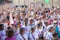 May 17, 2015. Race for the cure, Rome. Italy. Race against breast cancer.