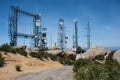 Ramona, California: Electrical cell and communication towers on top of Mt. Woodson in Southern California