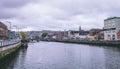 St Patrick`s Bridge, and Saint Patrick`s Quay street in Cork, Ireland