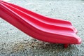 Red Empty Slide Playground Equipment Royalty Free Stock Photo