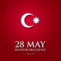 28 May Respublika gunu. Translation from azerbaijani: 28th May Republic day of Azerbaijan Royalty Free Stock Photo