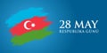 28 May Respublika gunu. Translation from azerbaijani: 28th May R Royalty Free Stock Photo