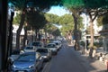 May 17, 2019 Rimini, Italy from the window of a tourist bus. Royalty Free Stock Photo