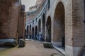 May 23, 2015 Rome, Italy: Interior view of famous Roman Colosseum in Rome Italy