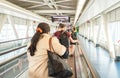 Travelers Heading To The Airport Terminal Royalty Free Stock Photo