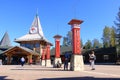 May 26 2022 - Rovaniemi, Finland: The Santa claus holiday village at the Polar circle in summer Royalty Free Stock Photo