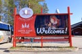 May 26 2022 - Rovaniemi, Finland: The Santa claus holiday village at the Polar circle in summer Royalty Free Stock Photo