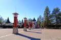 May 26 2022 - Rovaniemi, Finland: The Santa claus holiday village at the Polar circle in summer Royalty Free Stock Photo