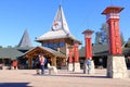 May 26 2022 - Rovaniemi, Finland: The Santa claus holiday village at the Polar circle in summer Royalty Free Stock Photo