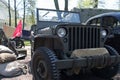 May 9 2019, Russia, St. Petersburg. National action Immortal regiment . Exhibition of military retro cars. City holiday