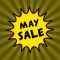 May Sale Sign, Illustration