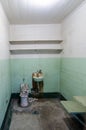 SAN FRANCISCO, CALIFORNIA: Interior view of a jail cell in Alcatraz Island Prison in San Francisco Californa Royalty Free Stock Photo