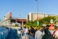 People heading towards the entrance to Levi`s Stadium Royalty Free Stock Photo