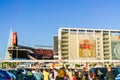 People heading towards the entrance to Levi`s Stadium Royalty Free Stock Photo