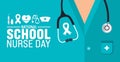 8 may School Nurse Day background template. Holiday concept. use to background, banner, placard, card, and poster design