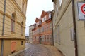 May 06 2023 - Schwerin, Mecklenburg-Vorpommern, Germany: historic buildings and city life at the old town of Schwerin Royalty Free Stock Photo