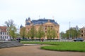 May 06 2023 - Schwerin, Mecklenburg-Vorpommern, Germany: the state theater near the state museum in Schwerin