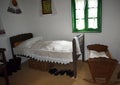 Interior of an old traditional Romanian house at the Astra museum in Sibiu, Romania. Royalty Free Stock Photo