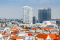 View on Bratislava city modern skyline with skyscrappers and old town Royalty Free Stock Photo