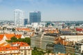 View on Bratislava city modern skyline with skyscrappers and old town Royalty Free Stock Photo