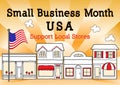 Small Business Month, USA, Support Local Stores Royalty Free Stock Photo