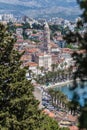 07 MAY 2019 Split, Croatia. City overview from above Royalty Free Stock Photo