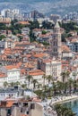 07 MAY 2019 Split, Croatia. City overview from above Royalty Free Stock Photo