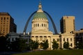 MAY 15, 2019, ST LOUIS, MO., USA - Old St. Louis Courthouse, Gateway Arch, site of historic Dred Scott decision triggering Civil