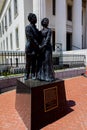 MAY 16, 2019, ST LOUIS, MO, USA - Statue noting the historic Dred Scott decion at St. Louis Old Courthouse that helped trigger the