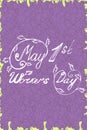 May 1st workers day floral vector illustration eps10 Royalty Free Stock Photo