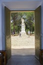 A statue of Elijah the Prophet on Mount Carmel Israel