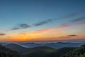 May sunrise over the Blue Ridge Mountains in North Carolina Royalty Free Stock Photo