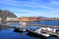 May 29 2022 - Svolvaer, Lofoten, Norway: View upon the harbor in summer Royalty Free Stock Photo